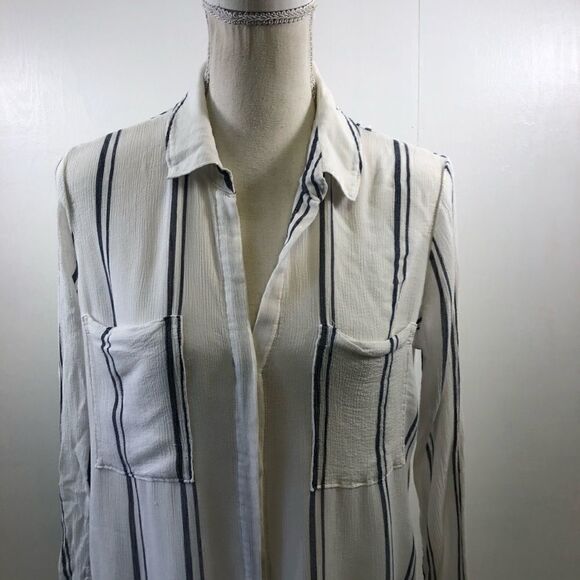 Cloth & Stone Striped Buttoned Shirt Size XS - Picture 3 of 8